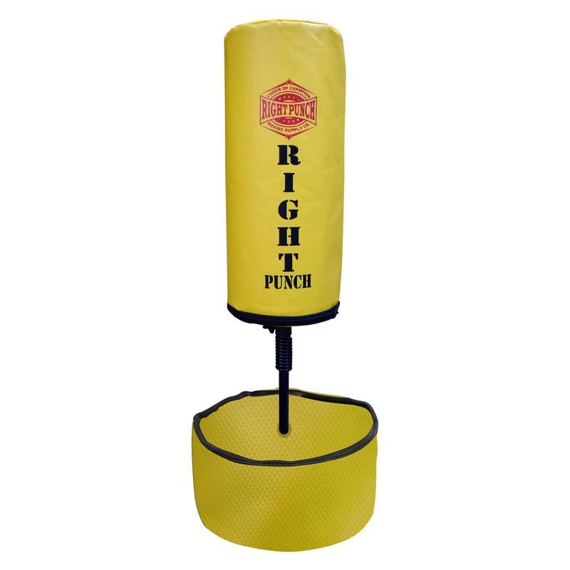 RIGHT PUNCH Punching Bag for Adults, Teens Kick Boxing Heavy Bag (Yellow)