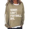 Sorry Cant Football Bye Sweatshirt Football Sweatshirts for Women Game Day Football Lover Shirt Football Quotes Khaki view 1