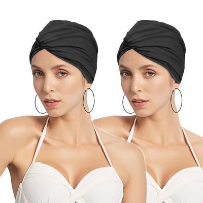 Summer Spandex Swimming Cap Non Waterproof Bathing Anti-Slip Elastic Pool Gym Underwater Water Sports Turban Comfortable Swim Hat Wrap