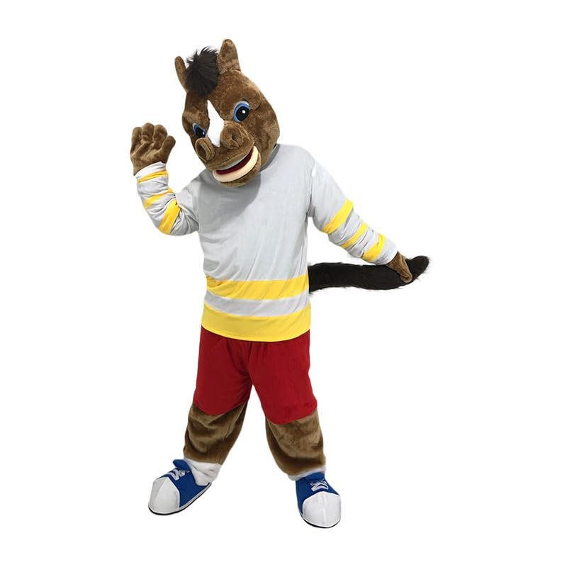 Mustang Horse Cartoon Mascot Costume For Adult Party