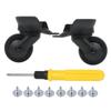 2 Pairs of Multi-Function Luggage Universal Wheel 115W Series Replacement for W187 Black for Casters (1)