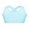 YEAHDOR Girls Tennis Golf Sports Outfit Sleeveless U Neck Tank Top with Pleated Skort Skirt Set Gym Dance Tracksuit Light Blue&Black 12 Years view 3