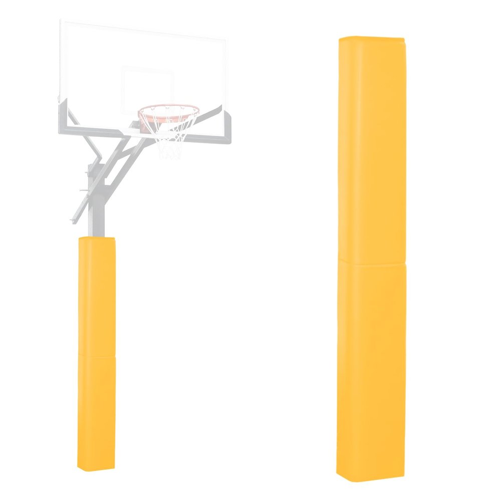 VANCL Universal 5 Inch Square Poles Pad Basketball Pole Pad 6-Feet Heavy-Duty Pole Padding Outdoor UV-Resistant Waterproof Basketball Hoop Padding for Protection and Player Safety Yellow