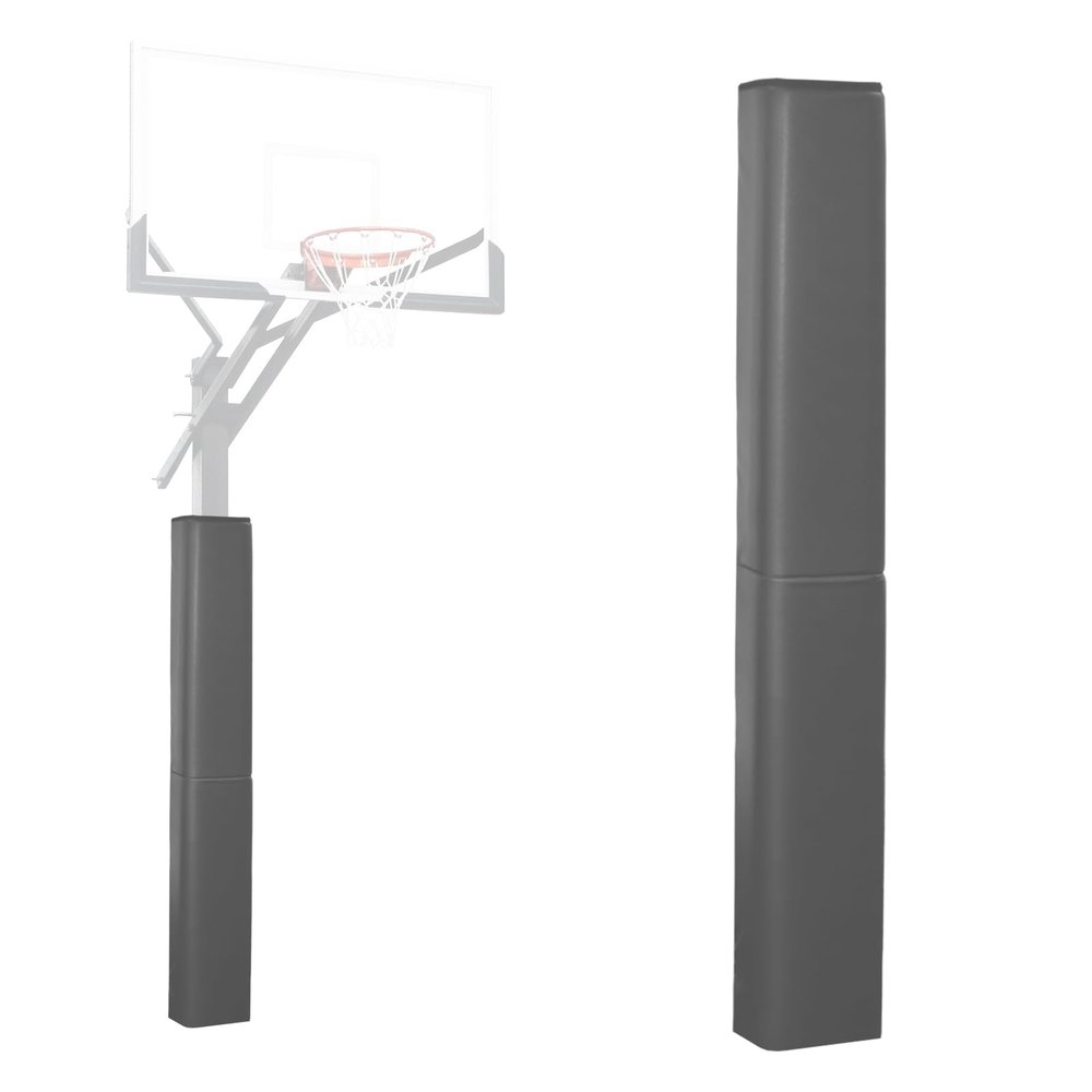 VANCL Basketball Pole Pad Heavy Duty Pole Pads 72" Tall Weatherproof Protective Padding Pole Cushion for 5X5 Inch Sq.Pole, Basement Garage Playground Poles Protector for 6in Gray