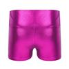 Agoky Kids Girls Shiny Metallic Hip Hop Jazz Dance Shorts Gymnastics Workout Yoga Booty Shorts Sports Bottoms Dancewear Rose 14 Years view 2
