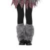 JIAHG Halloween Faux Fur Werewolf Costume Leg Warmers Shoe Covers Shawl for Boys Girls Cosplay Fancy Party Accessories view 3