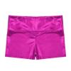 Agoky Kids Girls Shiny Metallic Hip Hop Jazz Dance Shorts Gymnastics Workout Yoga Booty Shorts Sports Bottoms Dancewear Rose 12 Years view 3
