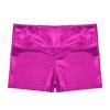 Agoky Kids Girls Shiny Metallic Hip Hop Jazz Dance Shorts Gymnastics Workout Yoga Booty Shorts Sports Bottoms Dancewear Rose 12 Years view 4