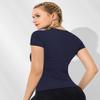 Loovoo Womans Basic Tops Crop Baby Tee Hiking Tennis Golf T-Shirts Tight Fitted Running 2 Packs Sets Seamless Quick Dry Clothes view 4