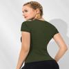 Loovoo Womans Basic Tops Crop Baby Tee Hiking Tennis Golf T-Shirts Tight Fitted Running Scrub Sets Seamless Quick Dry Clothes view 4