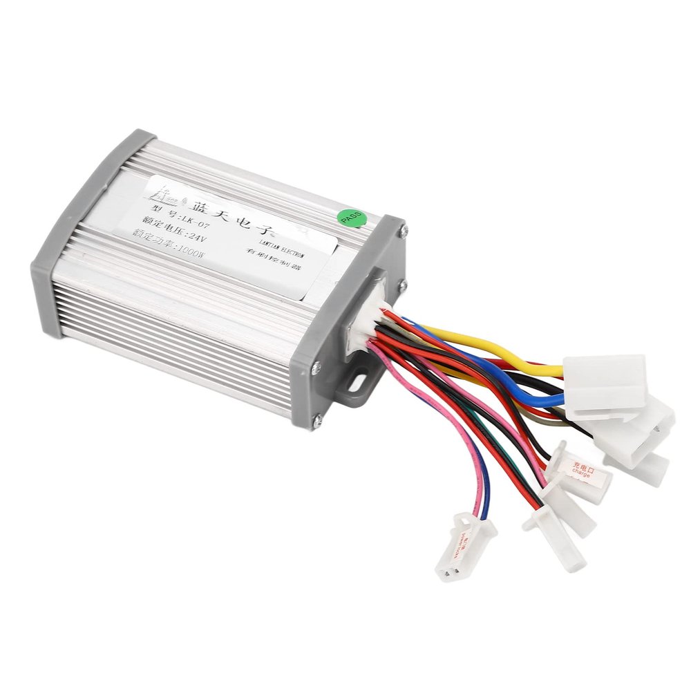 HOHXFYP 24V 1000W Brushed Controller for E Pushbike, E Tricycles, Electric Motorcycles, MCU Control Chip Motor Controller Speed Controller for Replacement