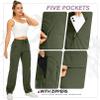 Toomett Women's Hiking Pants Safari Quick Dry UPF 50 Travel Golf Pants Lightweight Camping Work Cargo Pants Zipper Pockets,6608,Army,XL view 3