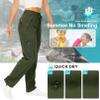 Toomett Women's Hiking Pants Safari Quick Dry UPF 50 Travel Golf Pants Lightweight Camping Work Cargo Pants Zipper Pockets,6608,Army,XL view 4