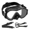 Adults Snorkel Diving Mask, Anti-Fog Tempered Glass Swimming Goggles with Nose Cover, Youth Scuba Dive Mask Swim Glasses for Diving, Snorkeling, Swimming view 1