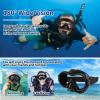 Adults Snorkel Diving Mask, Anti-Fog Tempered Glass Swimming Goggles with Nose Cover, Youth Scuba Dive Mask Swim Glasses for Diving, Snorkeling, Swimming view 2
