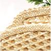 ZUMAHA Portable Hand-woven Hand Fan, Chinese Style Classical Handmade Fan, Traditional Straw Old-Fashioned Long Handheld Fan 27.5 * 25CM Cool view 3