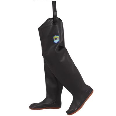 Hip Waders PVC Waterproof Boots with Men's and Women's Water Trouser Straps, for Outdoor Fishing/Hunting/Construction Sites (Color : Black, Size : 9)