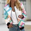 NATHGAM Women's Jacket 2023 Fall Dressy Casual Bomber Coat Trendy Lightweight Zip Up Outerwear Comfy Windbreaker for Women view 2