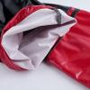 Agoky Women's Shiny Metallic Leather Thigh High Stockings Bodycon Over The Knee Socks Hosiery Red&Black One Size view 3
