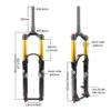 HIMALO 27.5 29 Bike Air Fork 15 * 110mm Boost Fork 1-1/2 Tapered Mountain Bike Suspension Fork Travel 180mm Rebound Adjustmable Manual Lockout DH/XC view 3