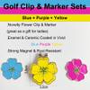 Eshan Golf Ball Marker and Magnetic Golf Hat Clip Set Flower Clover Shape Clips Markers Golf Bag Accessories Court Gift for Men Women Golfer (Flower) view 2