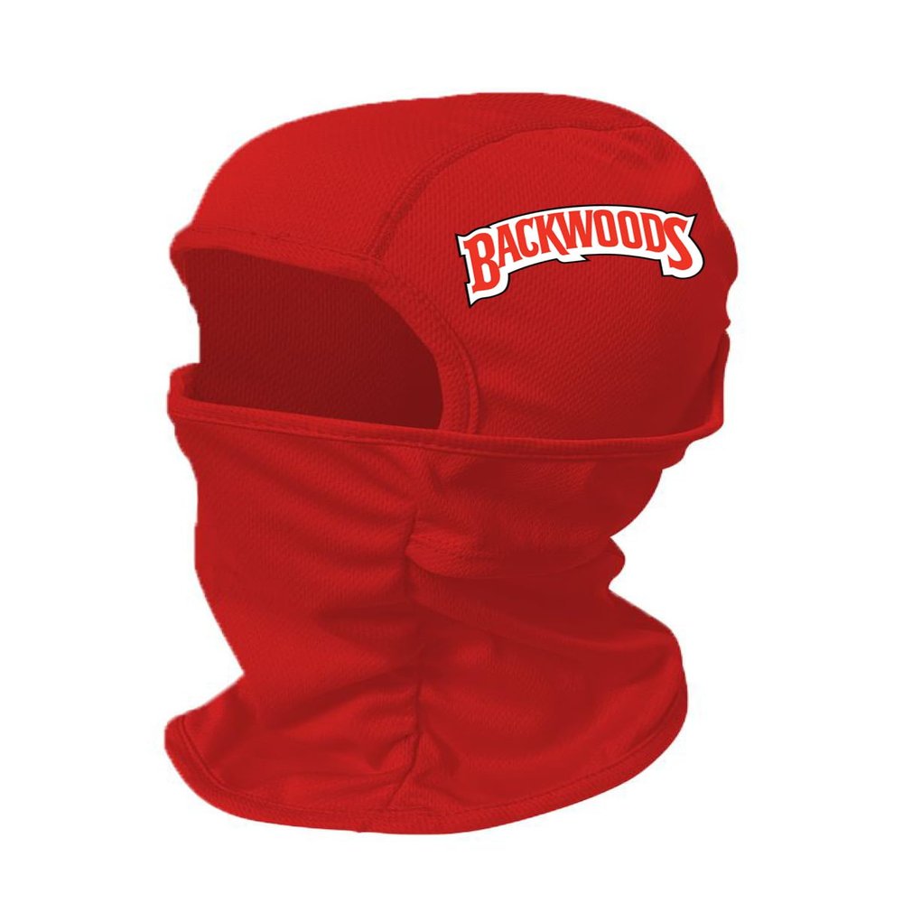 Backwoods Ski Mask Lettering Balaclava Cap Full Face Mask Cool Graphic Face Cover Snowboarding Cycling Unisex Balaclava (Red)