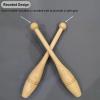LXLZYXSF Indian Club Wood Exercise Workout Bars Arm Strength Trainer, A Pairs Power Clubs, Forearm Training Equipment, Friend's Birthday Gift (Size : 1.1lbs/500g Each Club-Set of 2) view 4