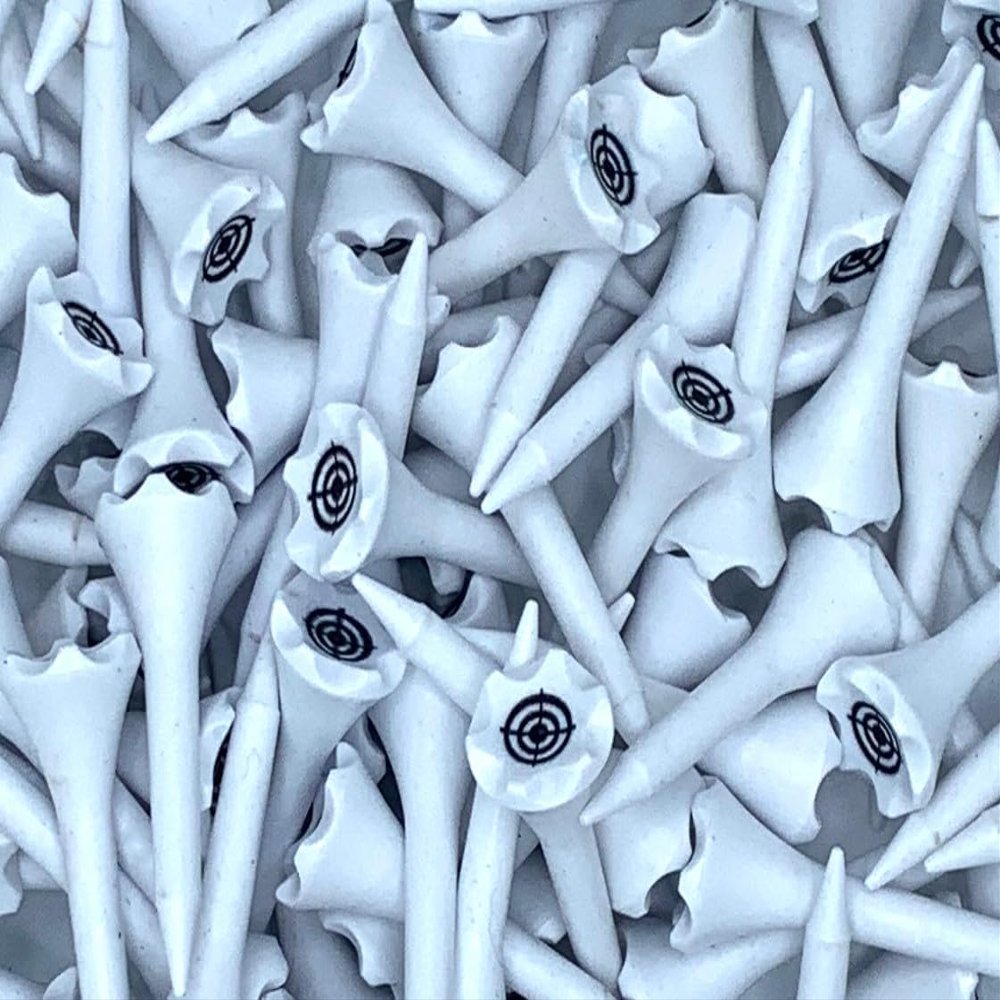 TRUESTRIKE Premium USA Golf Tees 3" or 2" Durable Plastic Performance Tees (100 Pack) Made in USA Bulk Value Pack - Marksman 1 1/2