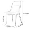 Kitchen Dining Room Furniture Chairs Dining Chairs Set of 4 Faux Matte PU Leather Kitchen Living Room Accent Chairs with Upholstered Back and Cushion Carbon Steel Frame (Color : Skin Color) view 3