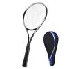 27 Inch Adult Professional Tennis Racket with Wind Frame Comfortable Grip Lightweight Tennis Racquet with Carry Bag for Beginner Training Players Single Black view 1