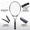 27 Inch Adult Professional Tennis Racket with Wind Frame Comfortable Grip Lightweight Tennis Racquet with Carry Bag for Beginner Training Players Single Black view 3