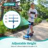 Gotrax KS1 Kids Kick Scooter, LED Lighted Wheels and 3 Adjustable Height Handlebars, Lean-to-Steer & Widen Anti-Slip Deck, 3 Wheel Scooter for Boys & Girls Ages 2-8 and up to 100 Lbs (Blue) view 2