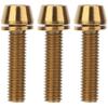 Bicycle Stem Bolts, 3PCS M5/M6x20 Titanium Alloy Fixing Screws for Mountain Bike Brake Caliper Bicycles Mtb Riding Accessories(M5*20 Gold) view 1