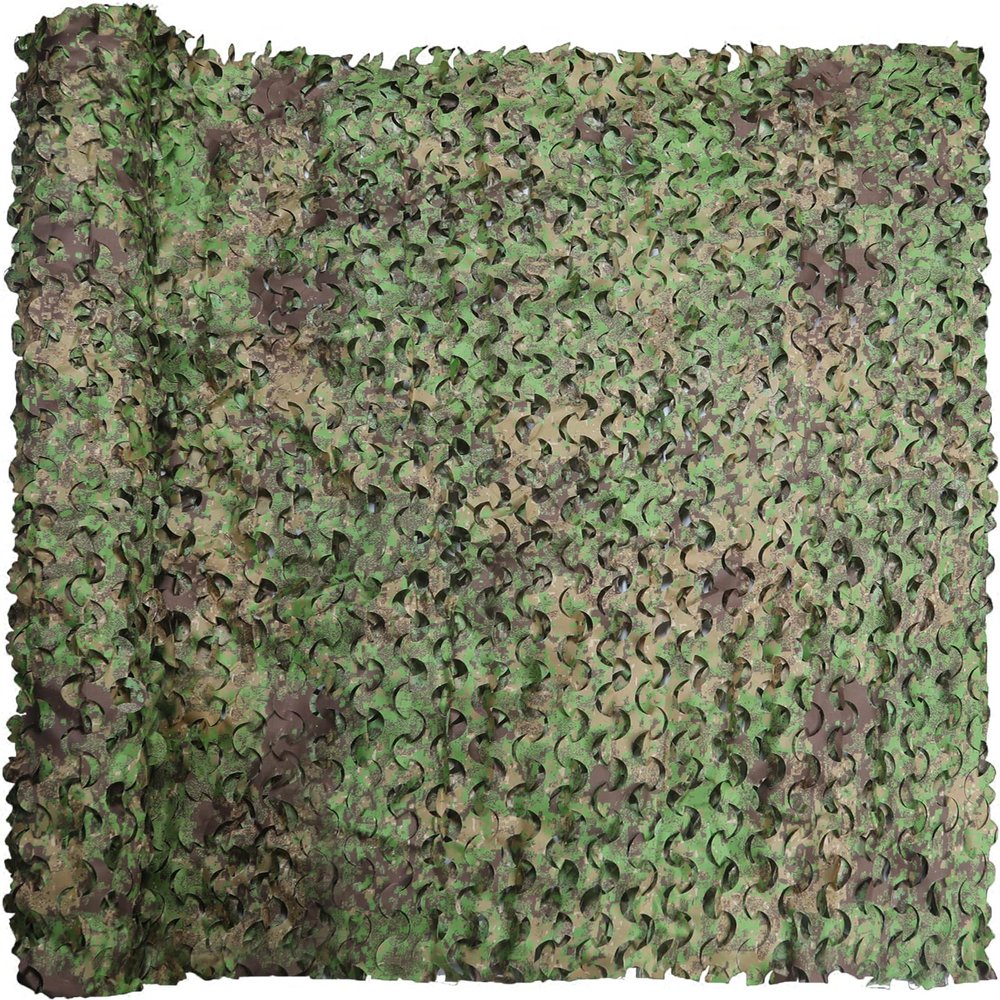 GRVCN Camo Netting Camouflage Net, Bulk Roll Sunshade Mesh Nets for Hunting Blind Shooting Military Theme Party Decorations