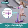 Gotrax KS1 Kids Kick Scooter, LED Lighted Wheels and 3 Adjustable Height Handlebars, Lean-to-Steer & Widen Anti-Slip Deck, 3 Wheel Scooter for Boys & Girls Ages 2-8 and up to 110 Lbs view 3