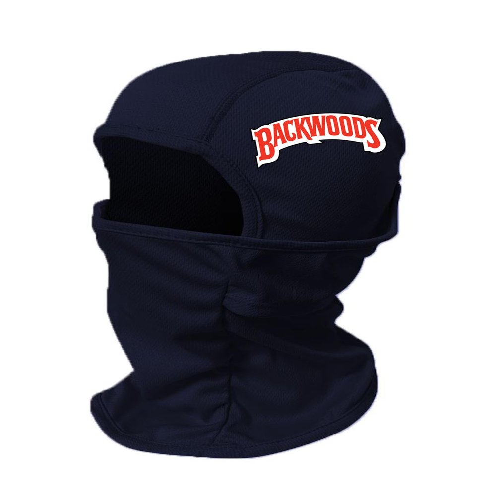 Backwoods Ski Mask Lettering Balaclava Cap Full Face Mask Cool Graphic Face Cover Snowboarding Cycling Unisex Balaclava (Navy)