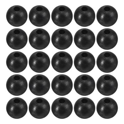 M METERXITY 200 Pcs Glow Fishing Beads - Plastic Luminous Round Soft Bait Egg Lure Rigs Apply to Outdoor Tackle Tool (5mm, Black)