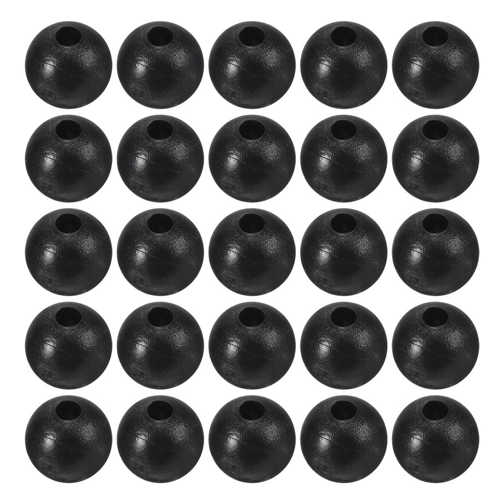 M METERXITY 200 Pcs Glow Fishing Beads - Plastic Luminous Round Soft Bait Egg Lure Rigs Apply to Outdoor Tackle Tool (5mm, Black)
