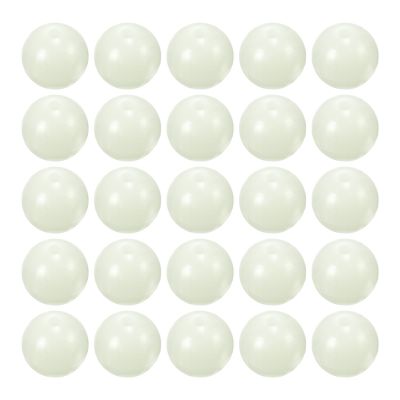 M METERXITY 200 Pcs Glow Fishing Beads - Plastic Luminous Round Bait Egg Lure Rigs Apply to Outdoor Tackle Tool (10mm, White)