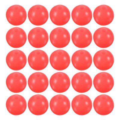 M METERXITY 200 Pcs Glow Fishing Beads - Plastic Luminous Round Bait Egg Lure Rigs Apply to Outdoor Tackle Tool (7mm, Red)