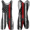 4 Time All American Sublimated Wrestling Singlet Stitched & Durable Mens Singlet Singlet for Wrestling, MMA & Powerlifting Wrestling Singlet Youth Boys (Firefighter, M 121-155 lbs.) view 2