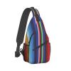 Limkoo Men'S Crossbody Sling Backpack Mexican Serape Blanket Stripes Chest Bags Casual Sport Travel Hiking Daypack view 2