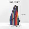 Limkoo Men'S Crossbody Sling Backpack Mexican Serape Blanket Stripes Chest Bags Casual Sport Travel Hiking Daypack view 3
