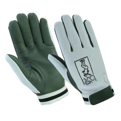 BTR BORN TO RACE Cricket Batting Gloves Full Finger Light Weight Arm/Wrist Guard Protector Baseball Gloves Unisex Design (White/Green, L)