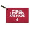AGAS Alabama Collegiate Plastic Swirler Flag - 12x18 Inch | Where Legends Are Made Red Logo | Double Layered 2 Ply Polyester | Built-in Plastic Swirler Handle Bar | Double Stitched Corners & Double Folded Ends | Reads Correctly on Both Sides view 1