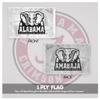 AGAS Alabama Collegiate Plastic Swirler Flag - 12x18 Inch | Big Al White Logo | Single Layered 1 Ply Nylon | Built-in Plastic Swirler Handle Bar | Double Stitched Corners & Double Folded Ends view 2