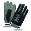 BTR BORN TO RACE Cricket Batting Gloves Full Finger Light Weight Arm/Wrist Guard Protector Baseball Gloves Unisex Design (Black/Green, L) view 2