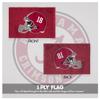 AGAS Alabama Collegiate Plastic Swirler Flag - 12x18 Inch | Alabama 18 Football Helmet Logo | Single Layered 1 Ply Nylon | Built-in Plastic Swirler Handle Bar | Double Stitched Corners & Double Folded Ends view 2