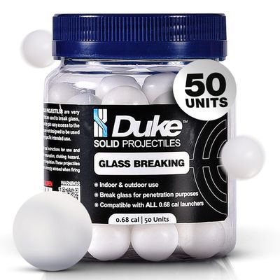 Duke 68 Cal Kinetic Projectiles Hard Plastic Balls for Training 50 Count - Durable Kinetic Projectiles for Tactical Training, Target Practice & Launcher, Compatible Practice Rounds - Weight: 3.8g