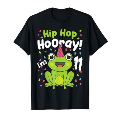 11th Birthday Boy Frog Lover 11 Year Old Funny B-Day T-Shirt
